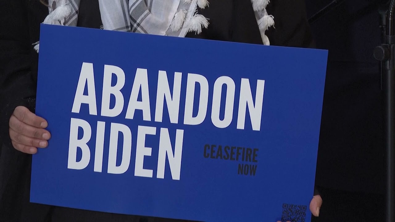 Abandon Biden campaign poster
