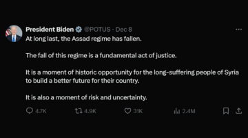 Biden's tweet about Syria 
