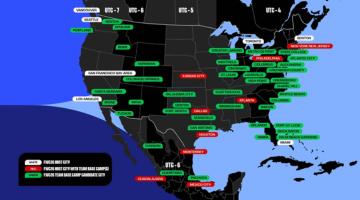 Map of soccer games